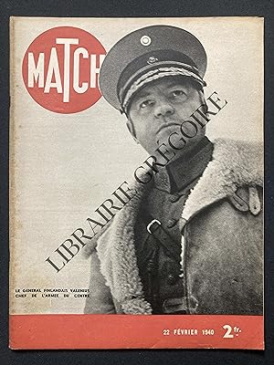 MATCH-N°86-22 FEVRIER 1940-KURT MARTTI WALLENIUS