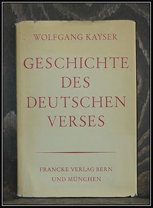 Geschichte des deutschen Verses. Zehn Vorlesungen fuer Hoerer aller Fakultaeten.