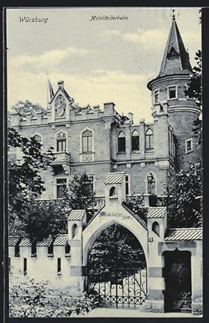 Ansichtskarte Würzburg, Partie am Verbindungshaus Mainländerheim