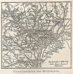 Seller image for 1890 United States, Washington, Carta geografica antica, Old map, Carte gographique ancienne for sale by epokamania