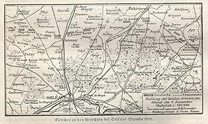 Seller image for 1890 France, Orlans and surroundings, Carta geografica antica, Old City Plan, Plan de la ville for sale by epokamania