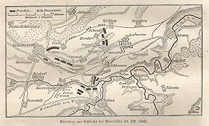 Seller image for 1890 Germany, Auerstadt Battle, Carta geografica antica, Old map, Carte gographique ancienne for sale by epokamania