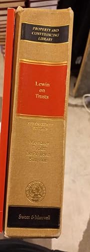 Seller image for Sweet and MaxWell Lewin On Trusts 17th Edition for sale by LawBooksellers