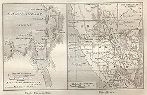 1890 Namibia, Angra Pequena Bay, Carta geografica antica, Old City Plan, Plan de la ville