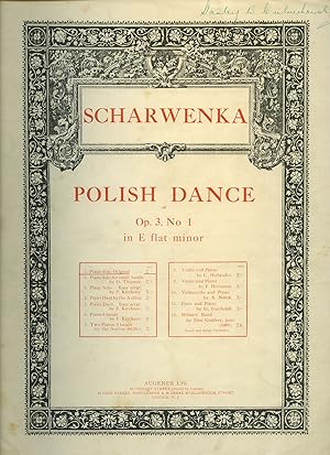 Immagine del venditore per Polish Dance | Op. 3, No 1 in E flat minor [Vintage Piano Solo Sheet Music] venduto da Little Stour Books PBFA Member