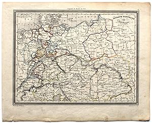 Bild des Verkufers fr Europe Centrale ou Allemagne. Stahlstichkarte um 1850. zum Verkauf von Versandantiquariat Hsl