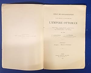 Essai de Bibliographie pour servir à l'histoire de l'Empire Ottoman: livres turcs, livres imprimé...
