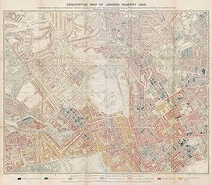 Descriptive map of London Poverty 1889 - North western sheet, comprising part of Hampstead; Paddi...