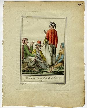 2-Antique Prints-HABITANTS-ISLE-CHIOS-COSTUMES-Labrousse-Grasset-1797
