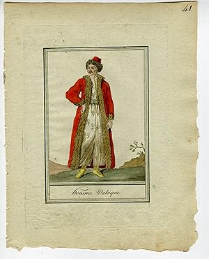 Seller image for 2-Antique Prints-VALAQUE-CULTURE-TRADITIONAL-ATTIRE-Labrousse-Grasset-1797 for sale by Pictura Prints, Art & Books