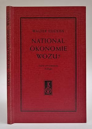 Bild des Verkufers fr Nationalkonomie wozu? zum Verkauf von Der Buchfreund