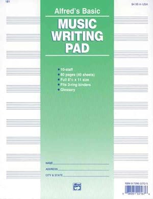 Seller image for Alfred's Basic Music Writing Pad for sale by GreatBookPrices