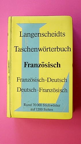 Seller image for LANGENSCHEIDTS TASCHENBUCH FRANZSISCH. Franzsisch-Deutsch, Deutsch-Franzsisch, Rund 70 000 Stichw for sale by Butterfly Books GmbH & Co. KG