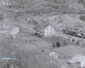[Fraser Canyon] 1890 Glass Plate Negative of Keefers Railway Station, BC