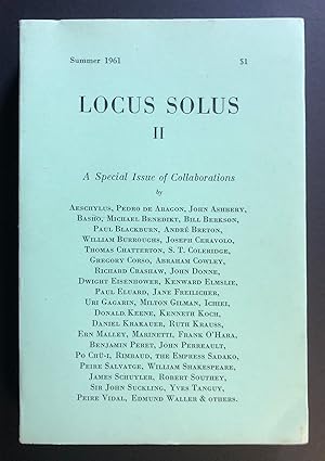 Bild des Verkufers fr Locus Solus 2 (II; Summer 1961) zum Verkauf von Philip Smith, Bookseller
