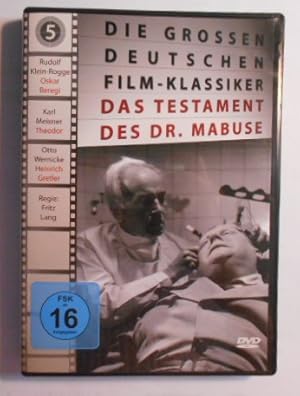 Imagen del vendedor de Die Grossen Deutschen Film-Klassiker Nr. 5: Das Testament des Dr. Mabuse [DVD]. a la venta por KULTur-Antiquariat