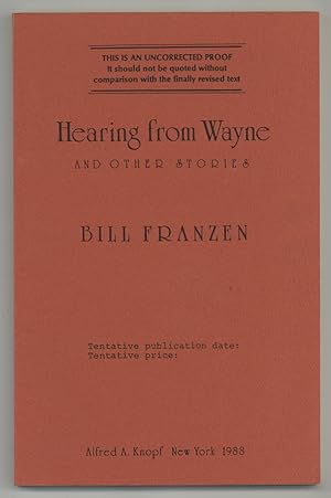 Seller image for Hearing from Wayne and Other Stories for sale by Between the Covers-Rare Books, Inc. ABAA