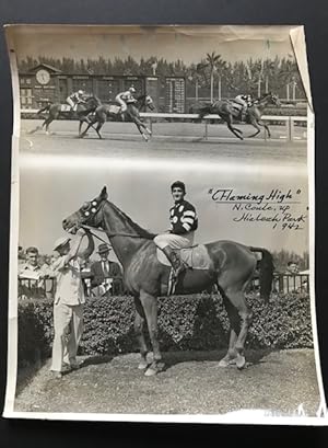 Flaming High, N. Coule Up, Hialeah Park, 1942 [Win Photo]