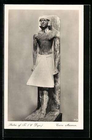 Ansichtskarte Cairo, Cairo Museum, Statue of Ti (V Dyn.)