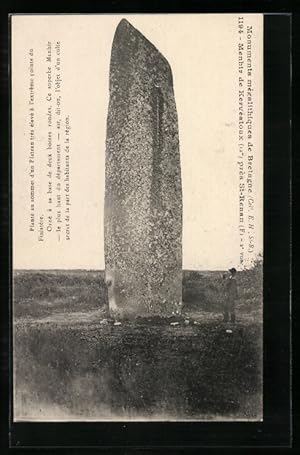 Ansichtskarte St-Renan, Menhir de Kervéatoux, Bretagne