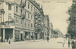 Ansichtskarte (a62) Baden-Württemberg Karlsruhe um 1907 Amalienstraße