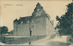 Ansichtskarte (a63 ) Baden-Württemberg Karlsruhe um 1910 Schulhaus