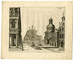 Antique Master Print-ARCHITECTURE-PALACE-COLONNADE-Van Doetecum-De Vries-1601