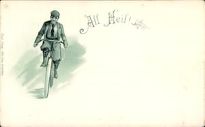 Litho All Heil, Radfahrer, Fahrrad