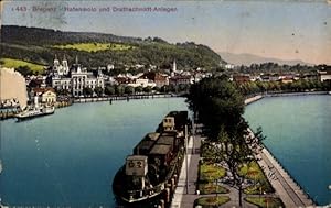 Ansichtskarte / Postkarte Bregenz am Bodensee Vorarlberg, Hafenmolo, Drahtschmidt-Anlagen