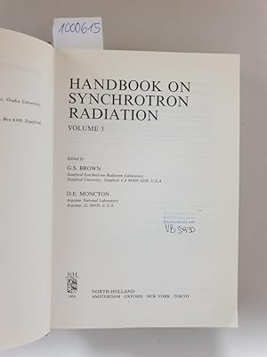 Handbook On Synchrotron Radiation : Volume 3 :