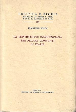 Seller image for La soppressione innocenziana dei piccoli conventi in Italia for sale by Messinissa libri