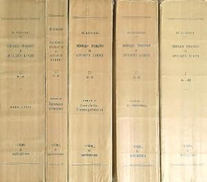 Bild des Verkufers fr Dizionario epigrafico di antichita' romane vol. I-III. 5 volumi zum Verkauf von Librodifaccia