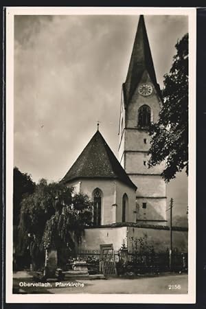 Ansichtskarte Obervellach, Blick zur Pfarrkirche