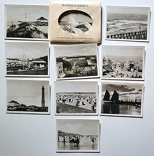 Norderney 10 original-Photographien. Original-Silbergelatin-Abzüge 7 x 9 cm in bedrucktem Couvert...