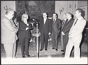 Presidente della Repubblica Giovanni Leone riceve Presidente FIEG Giovanni Giovannini, Roma 1976,...