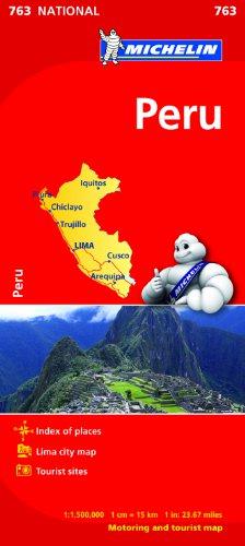 Bild des Verkufers fr Peru - Michelin National Map 763: Map (Michelin National Maps, 763) zum Verkauf von WeBuyBooks