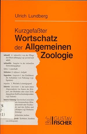 Bild des Verkufers fr Kurzgefasster Wortschatz der Allgemeinen Zoologie zum Verkauf von avelibro OHG