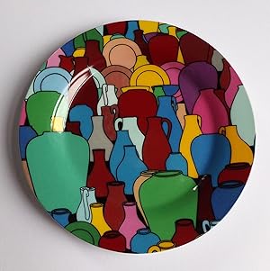 Ceramic plate based on the artist's oil titled 'Pottery' painted in 1969 and held in The Tate's c...