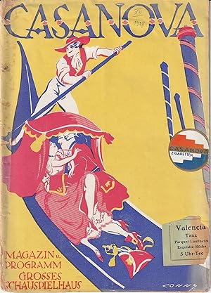 Programmheft Strauss / Charell / Benatzky CASANOVA Magazin und Programm Spielzeit 1928 - 1929