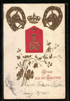 Lithographie Regiment 50, Hufeisen