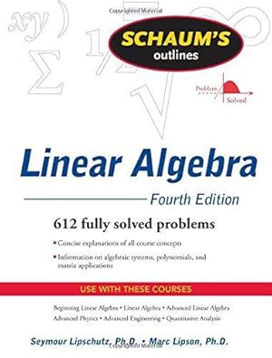 Seller image for Schaum's Outline of Linear Algebra Fourth Edition (Schaum's Outlines) for sale by WeBuyBooks