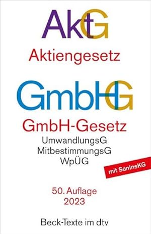 Image du vendeur pour Aktiengesetz, GmbH-Gesetz mis en vente par Rheinberg-Buch Andreas Meier eK