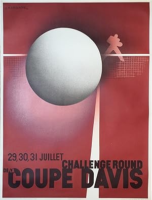 Original Vintage Poster - Challenge Round de la Coupe Davis