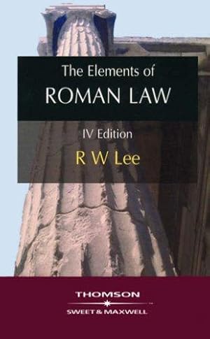 Seller image for The Elements of Roman Law for sale by WeBuyBooks