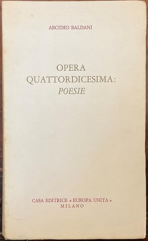 Opera Quattordicesima: Paoesie