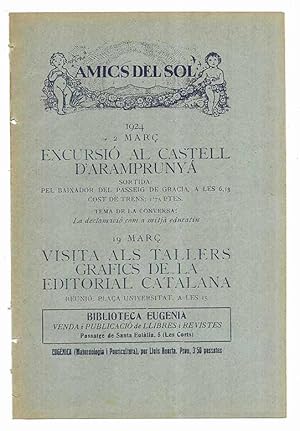 Amics del Sol. 1924 2 Març, Excursió al Castell D'Arampruyá .