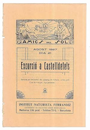 Amics del Sol. Agost 1927 dia 21 Excursió a Castelldefels