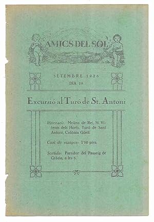 Amics del Sol. Setembre 1926 dia 19 Excursió al Turó de St.Antoni.
