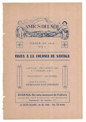 Amics del Sol. Febrer 1925 dia 8 Visita a la Colònia de Santiga