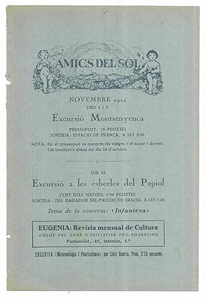 Amics del Sol. Novembre 1924 dies 1 i 2 Excursió Montsenyenca.